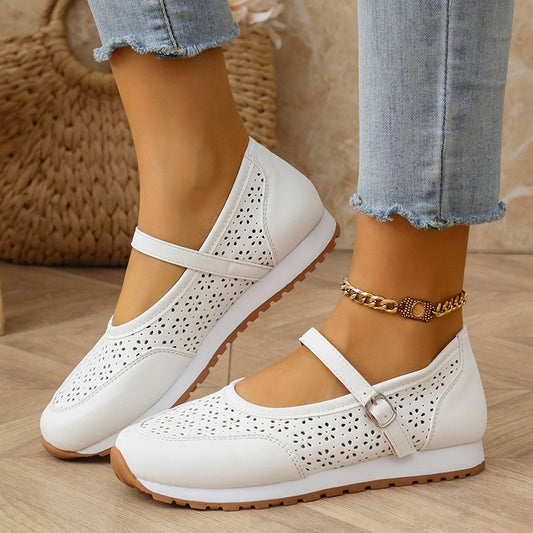 🔥Utolsó napi akció - 50% kedvezmény - Női lélegző bőr ortopédiai alkalmi cipők