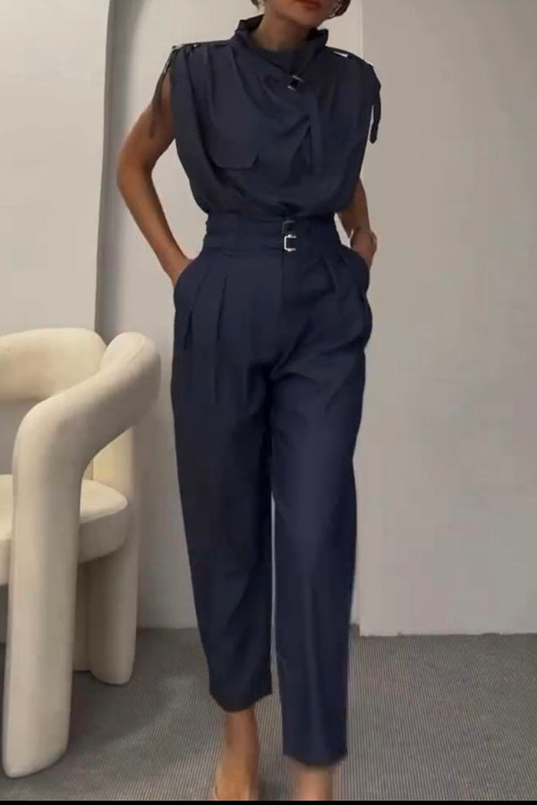 Női elegáns nyári ujjatlan kétrészes szett