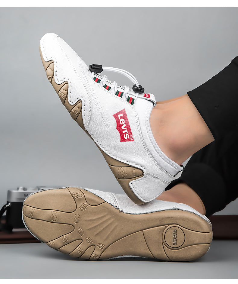 LEVI'S FÉRFI tornacipő VALÓDI BŐRBŐL, KÉZI KÉZI, LÉLEGEZŐ ÉS CSÚSZÁSMENTES
