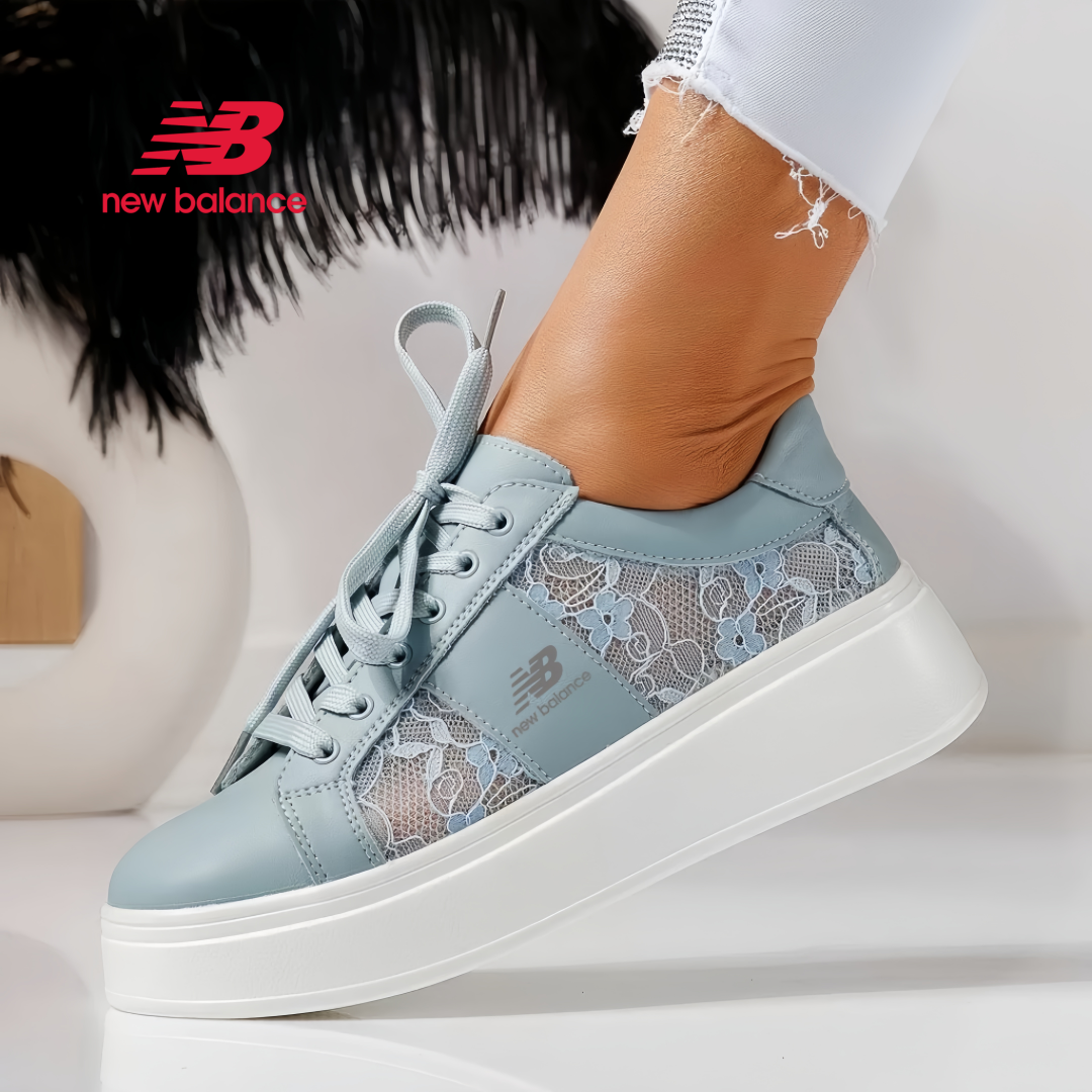 New Balance női lezser, lélegző, fűzős, természetes bőr tornacipő