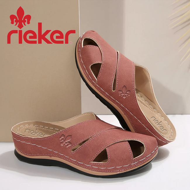 đ„RIEKER@2025 NĆi Ă©ksarkĂș szandĂĄl kerek orrĂș, platformos