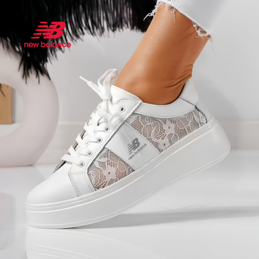 New Balance női lezser, lélegző, fűzős, természetes bőr tornacipő