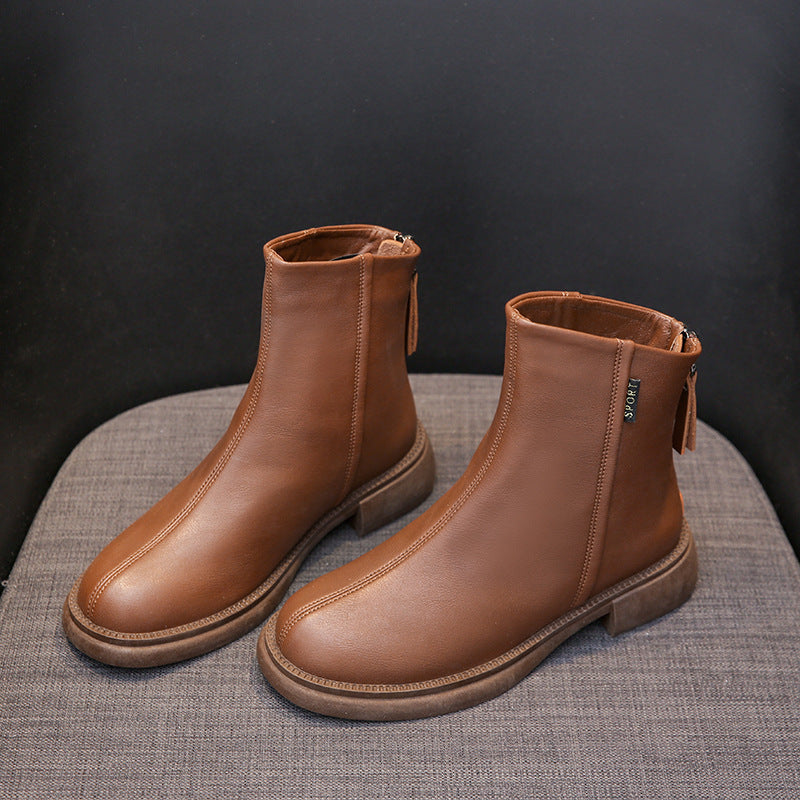 Női bokacsizma cipzárral