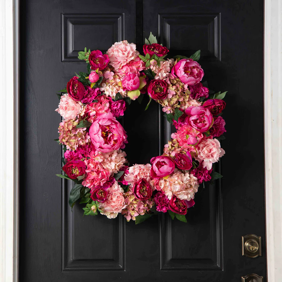 PISANO CVETJE - POMLADNO POLETNA MEŠANICA ROŽNATE HORTENZIJE IN VENCA IZ POTONIKE