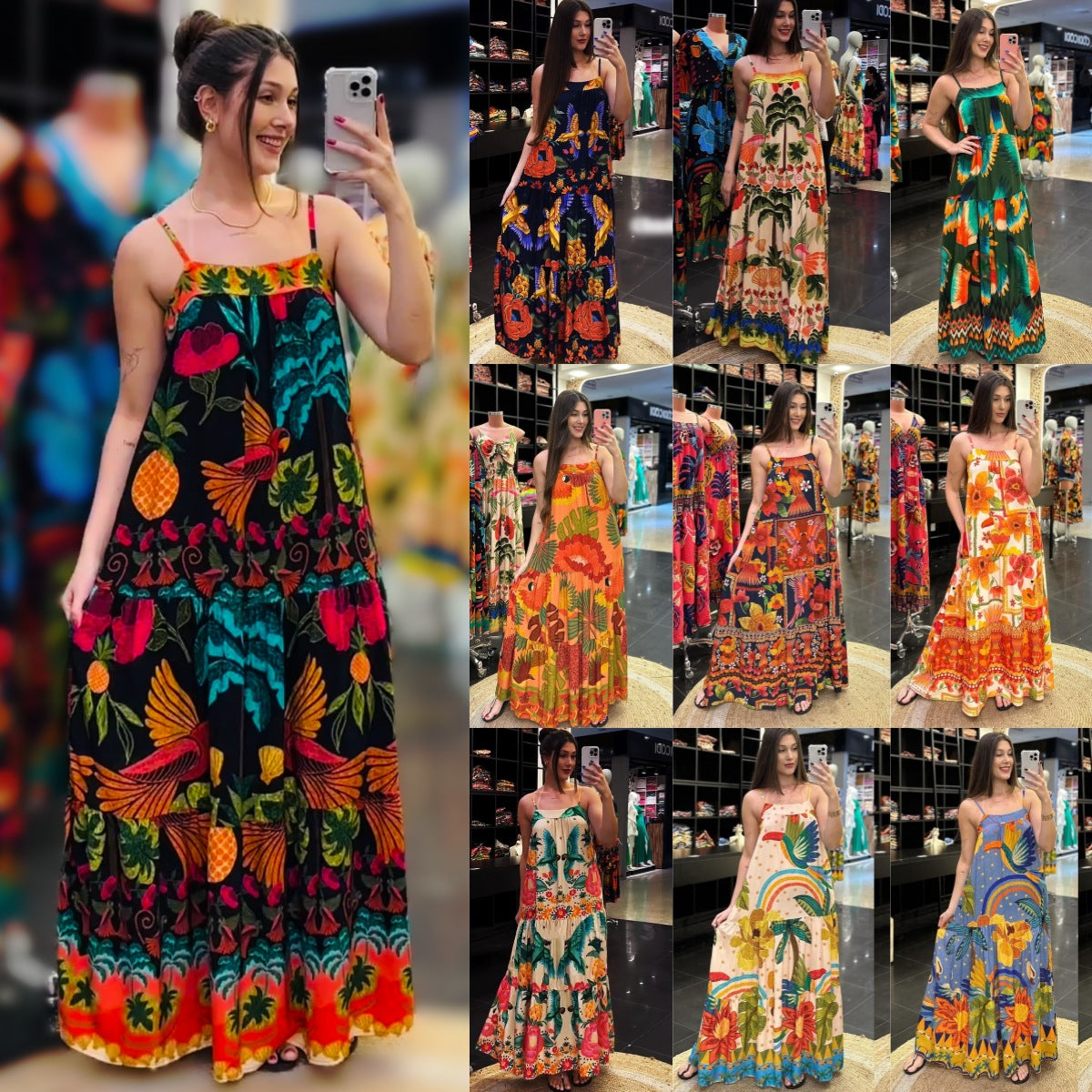 🔥2024-es új ujjatlan, nagy szegélyű hosszú pántos ruha