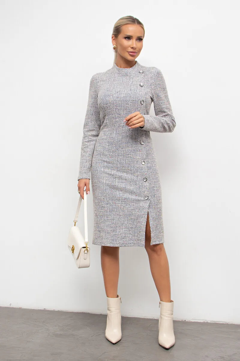 Kényelmes gombolható ruha 2024 őszre/télére