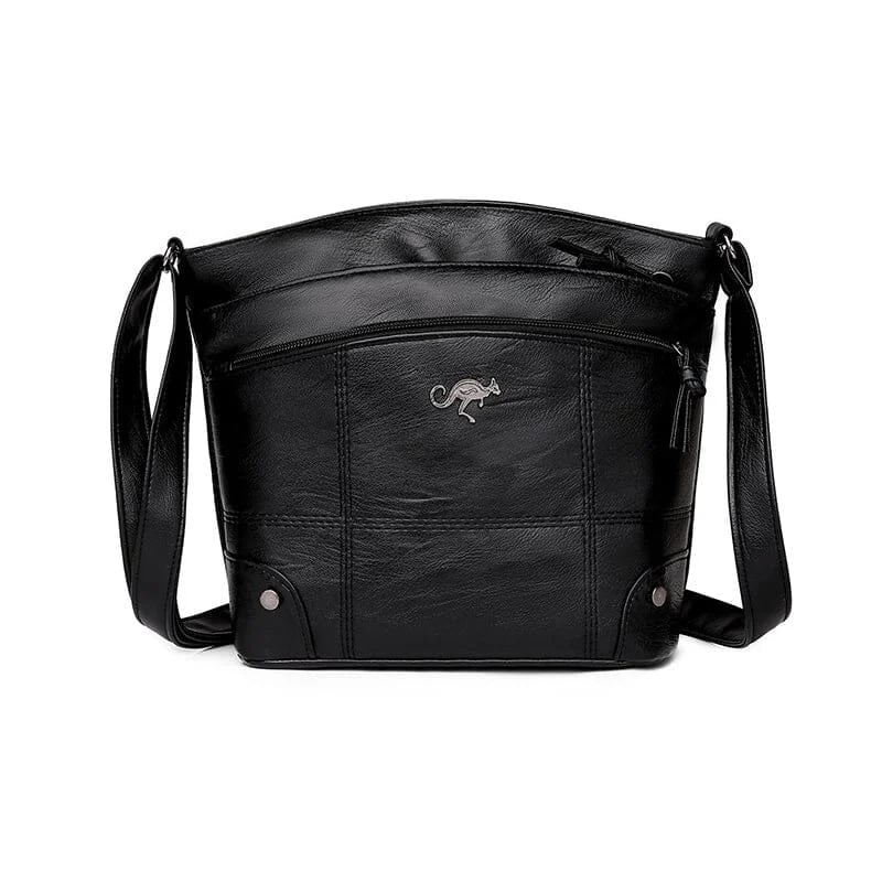 Puha bőr Messenger több zsebes, nagy kapacitású válltáska