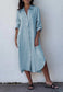Lapel Egysoros bő ruha