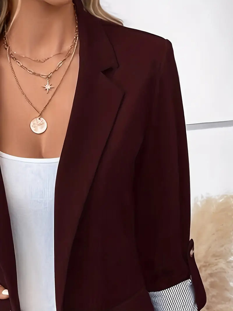 Elegáns kabát – gallér, gombok, hosszú ujjú, tökéletes az irodába.