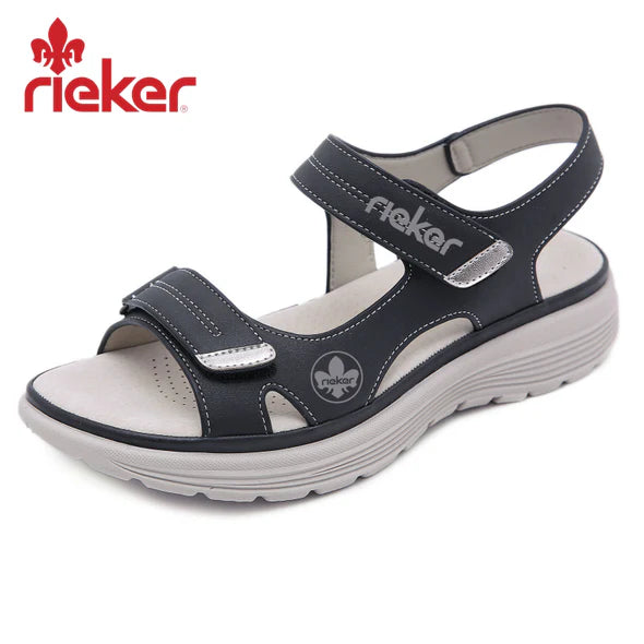 RIEKER Új női ortopéd bőr szandál
