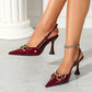 Elegáns magas sarkú szandálok-tok