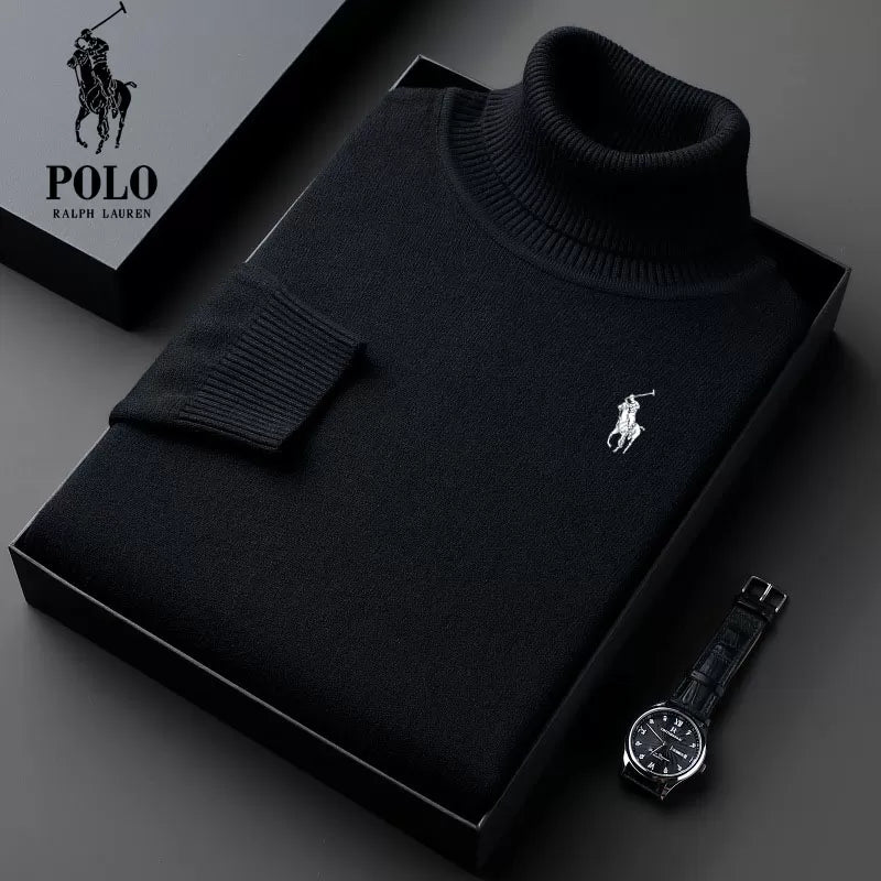 RALPH LAUREN FÉRFI FÉRFI FÉRFI VASTAG, MAGAS NYAKÚ KÖTÖTT