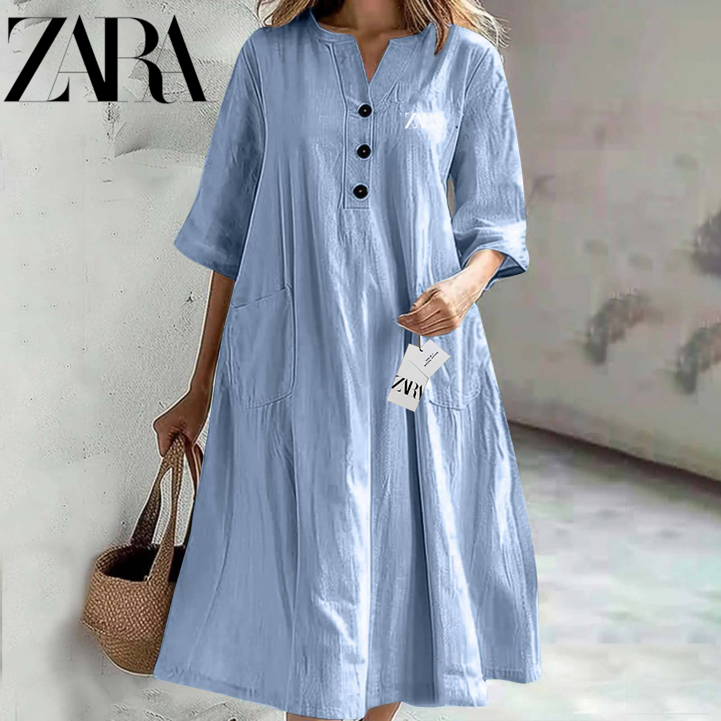 Nyári újdonság ZARA – Pamut ruha | Kényelmes és stílusos