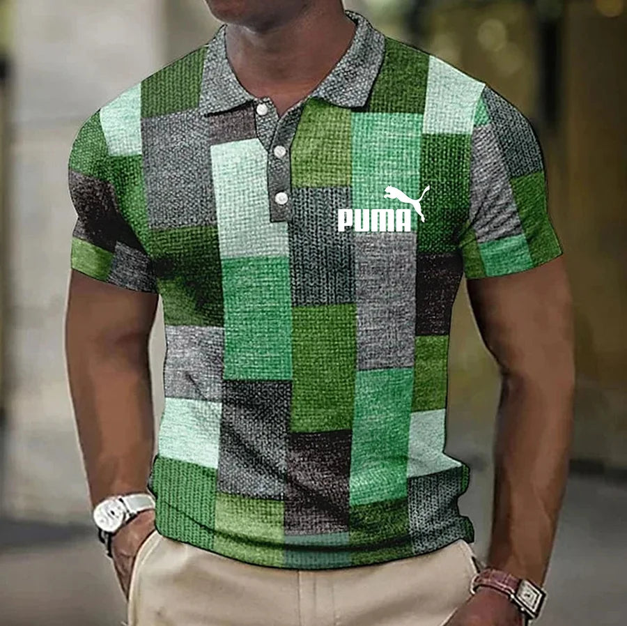 Férfi rövid ujjú, cipzáras pólóing