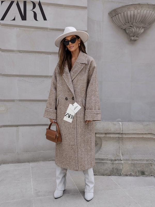 Női gombos kabátok, hosszú gyapjúkabátok, hosszú ujjal