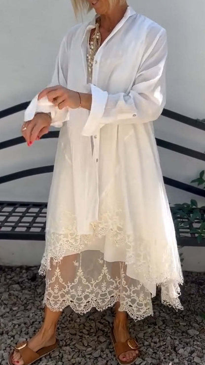 Női kerek nyakú nadrágszoknya + kardigán alkalmi ruha