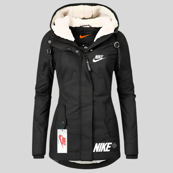 Women's waterproof hooded jacket for autumn and winter
