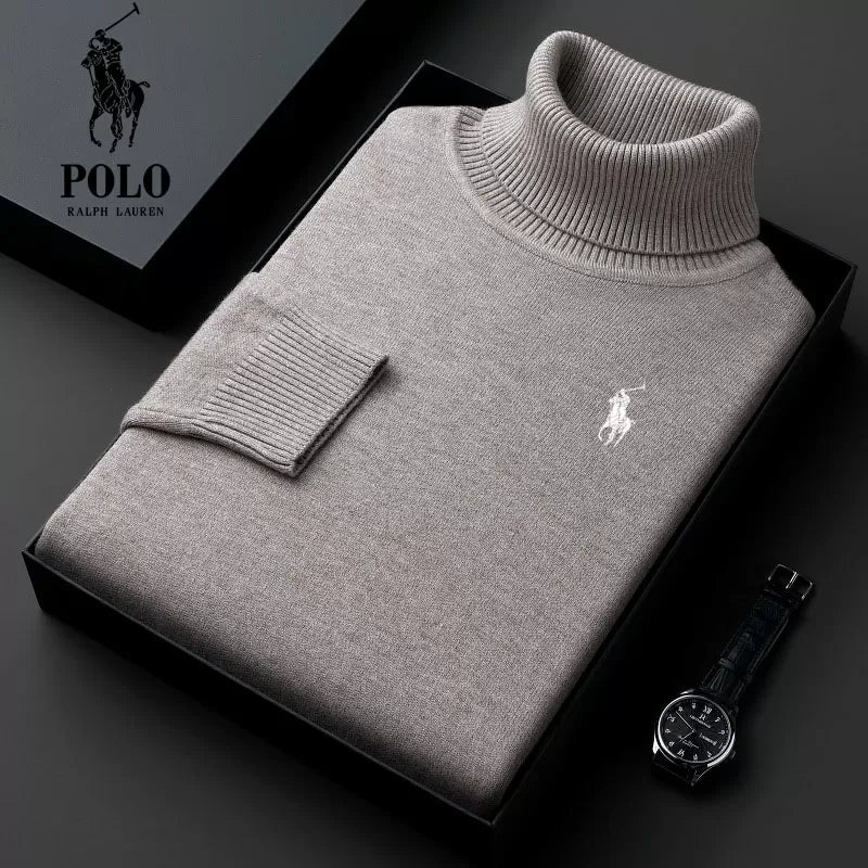 RALPH LAUREN FÉRFI FÉRFI FÉRFI VASTAG, MAGAS NYAKÚ KÖTÖTT