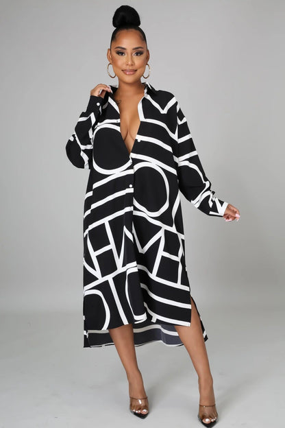 Absztrakt mintás ingruha