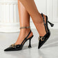 Elegáns magas sarkú szandálok-tok
