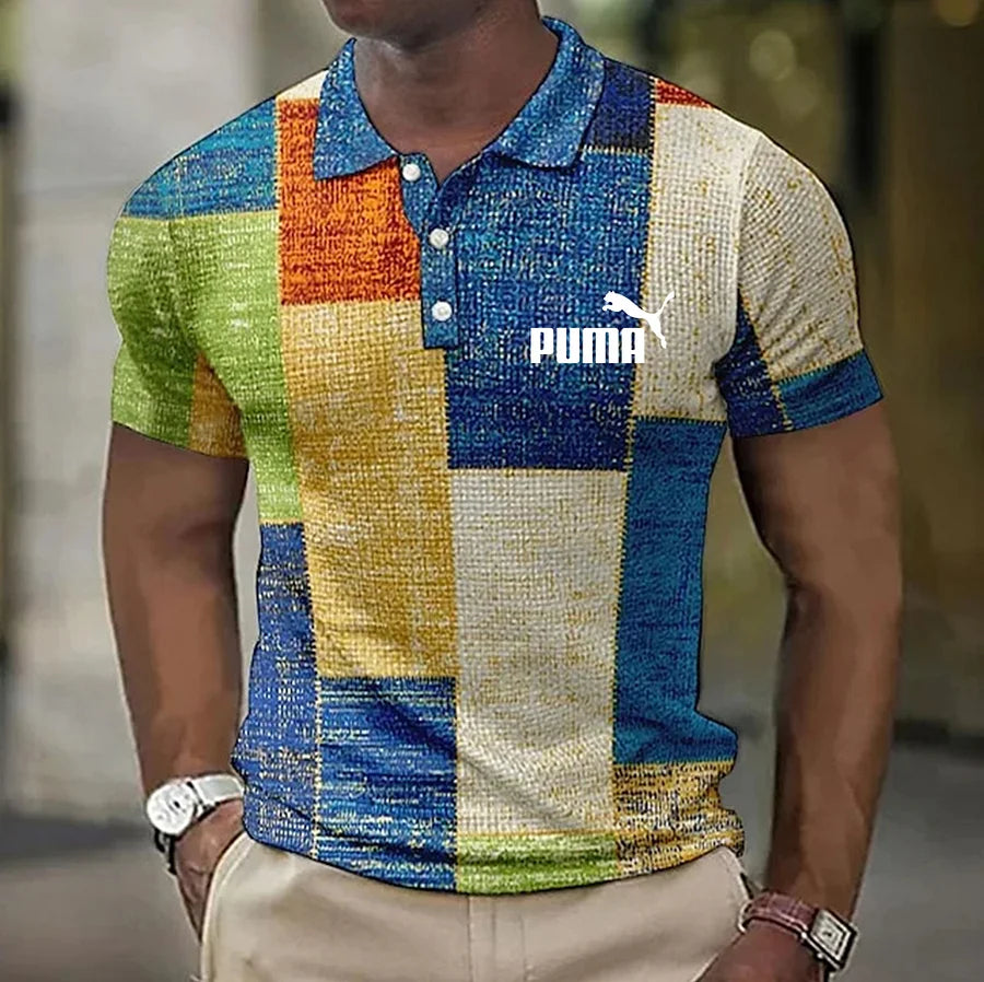 Férfi rövid ujjú, cipzáras pólóing