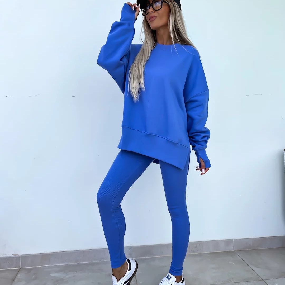 Kényelmes oversize pulóver és leggings szett