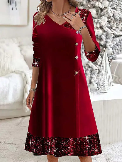 🔥🥰[S-5XL]Új divatos arany bársony ruha, kényelmes és meleg