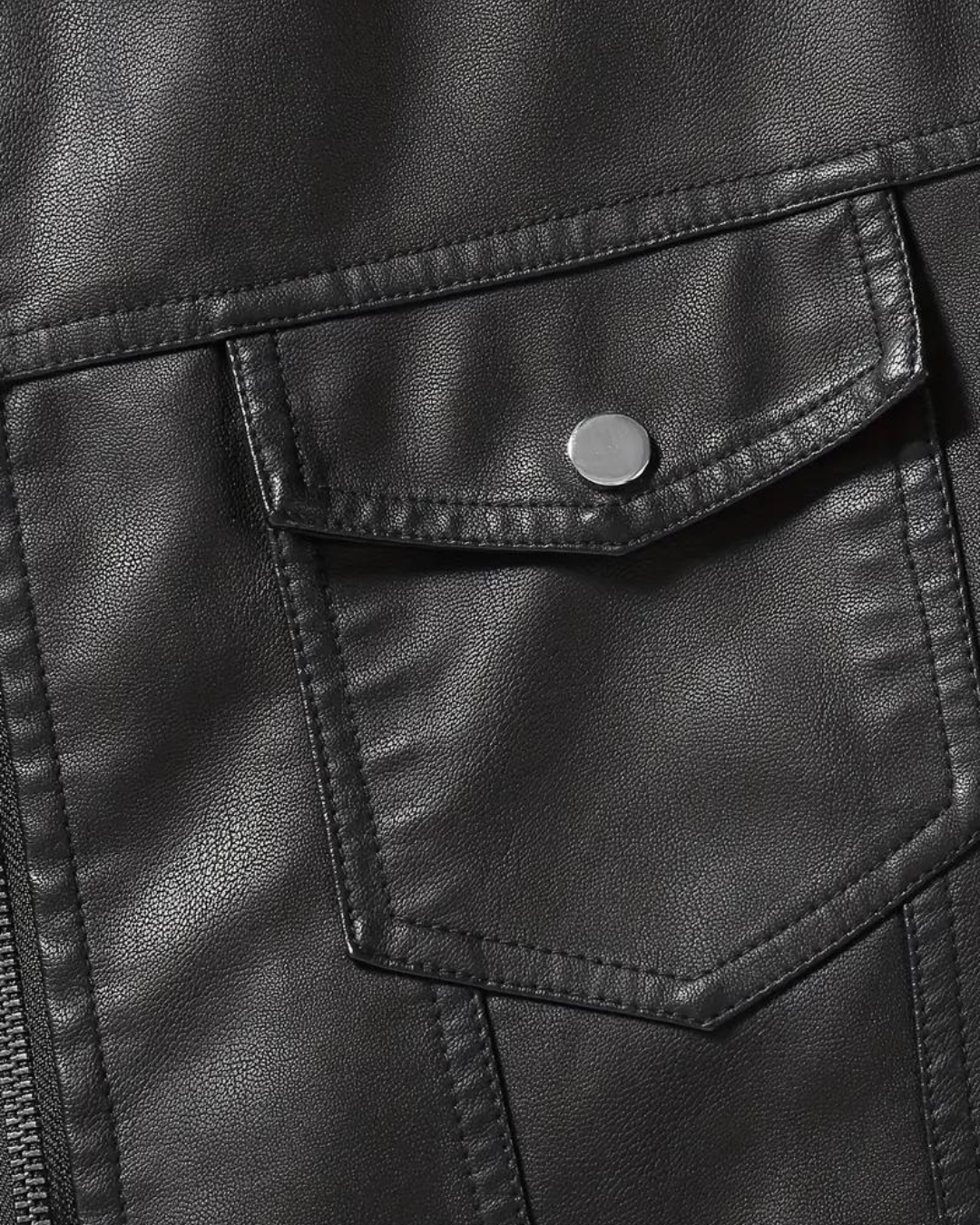 Férfi hajtóka bőrkabát