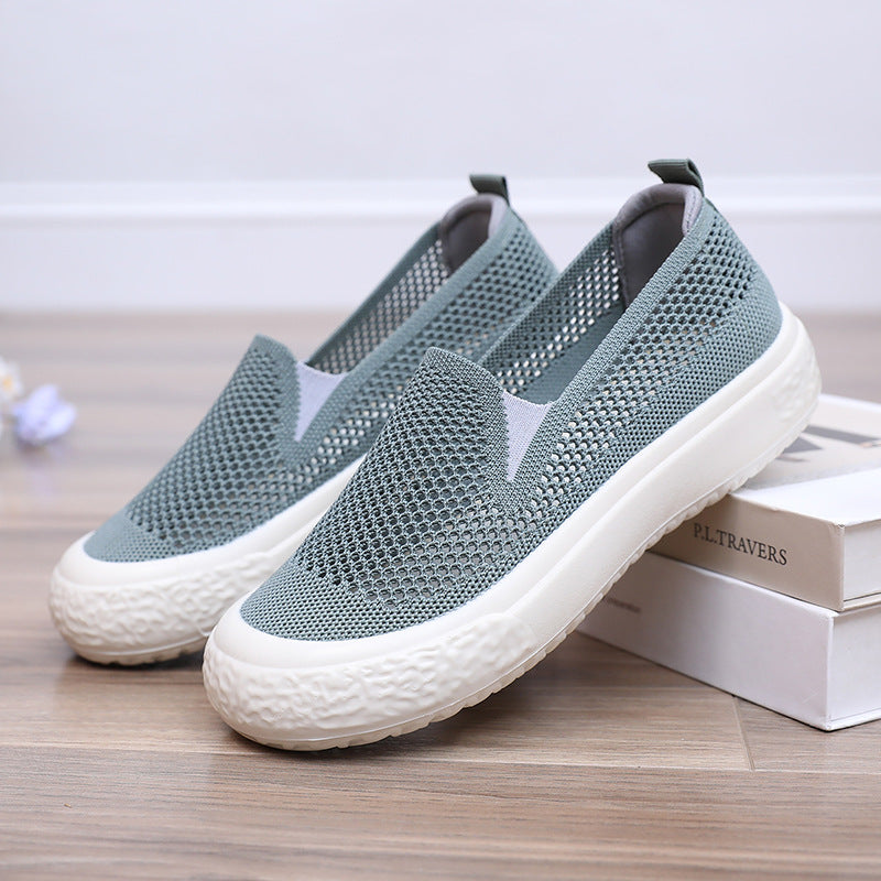 Nyári női hálós naplopók, lapos hétköznapi cipők