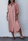 Lapel Egysoros bő ruha