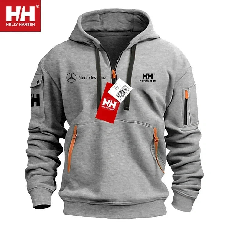 💕Helly Hansen | Mercedes-Benz új őszi-téli bő cipzáras pulóver, akciós, limitált darabszámban