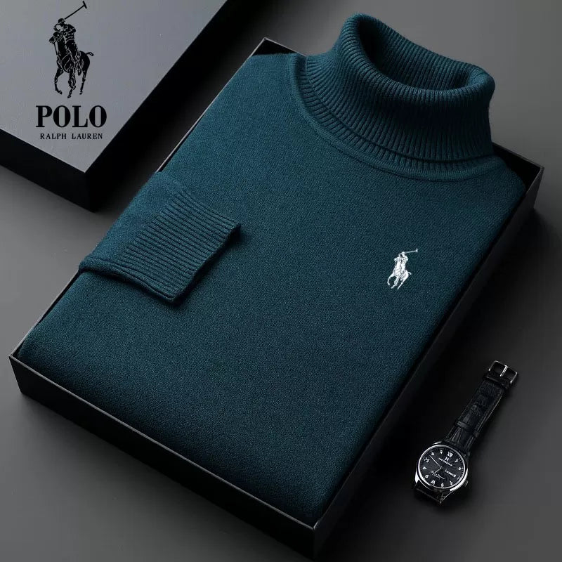 RALPH LAUREN FÉRFI FÉRFI FÉRFI VASTAG, MAGAS NYAKÚ KÖTÖTT