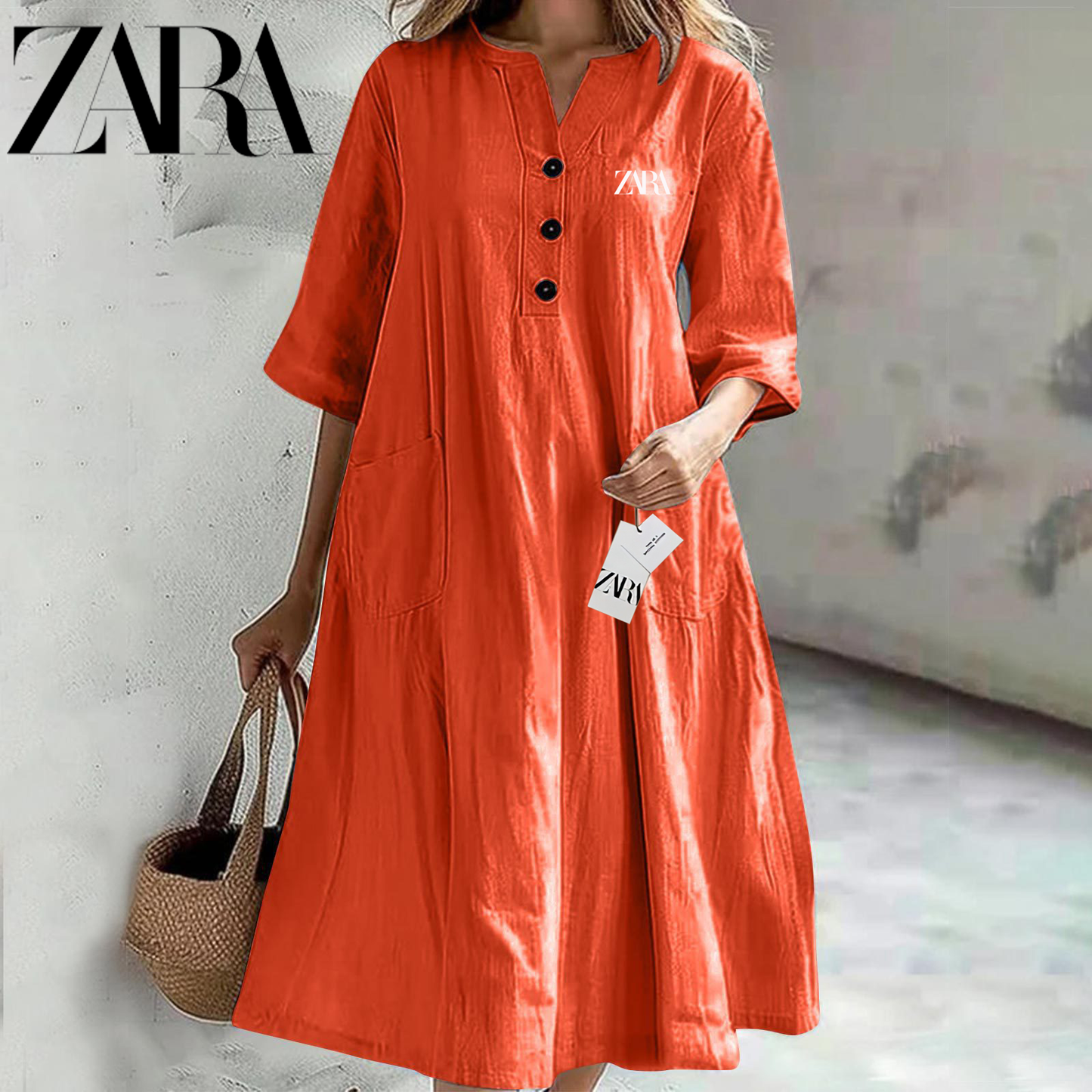 Nyári újdonság ZARA – Pamut ruha | Kényelmes és stílusos