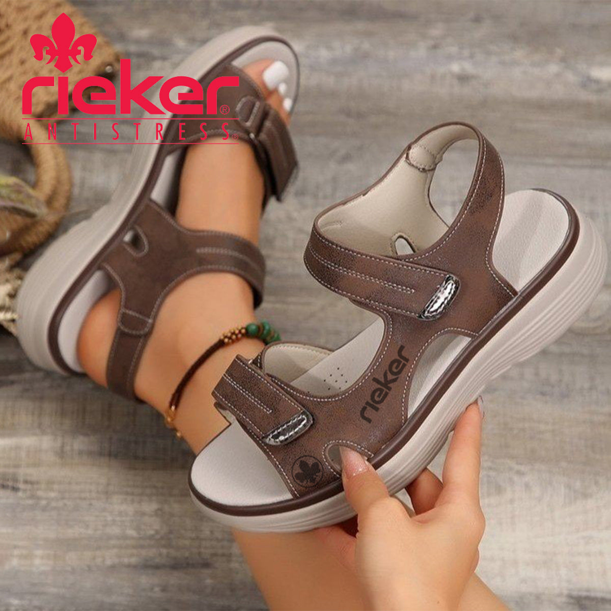 Új, kézzel varrott női szandál RIEKER®