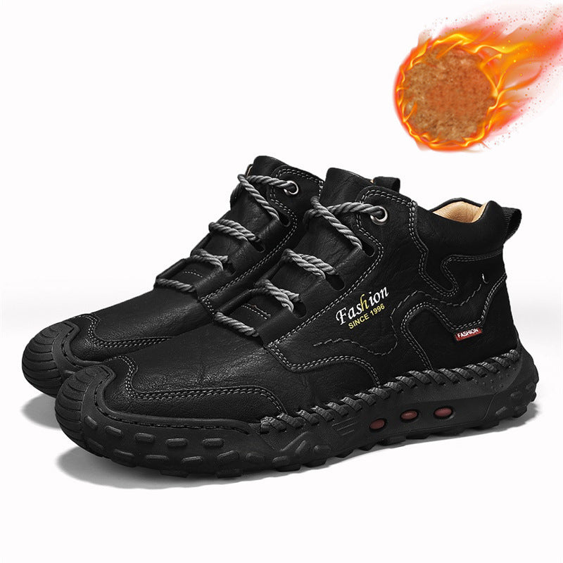 Férfi, kézzel varrott fűzős túracipő