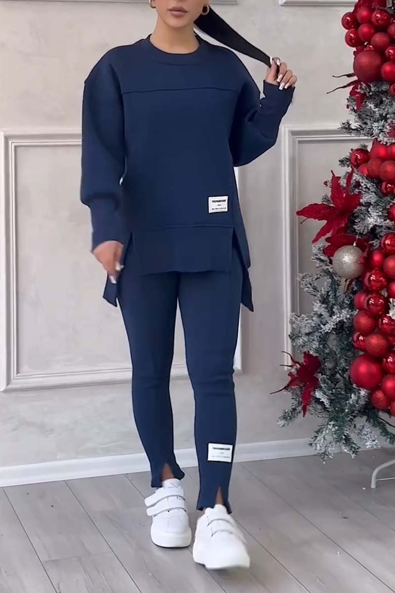 🔥Korlátozott ideig alacsony áron🔥Női alkalmi kerek nyakú pulóver két részes szett