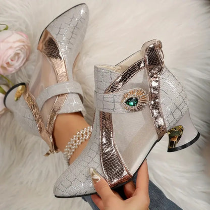 Női hálós cipők kristályokkal