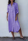 Lapel Egysoros bő ruha