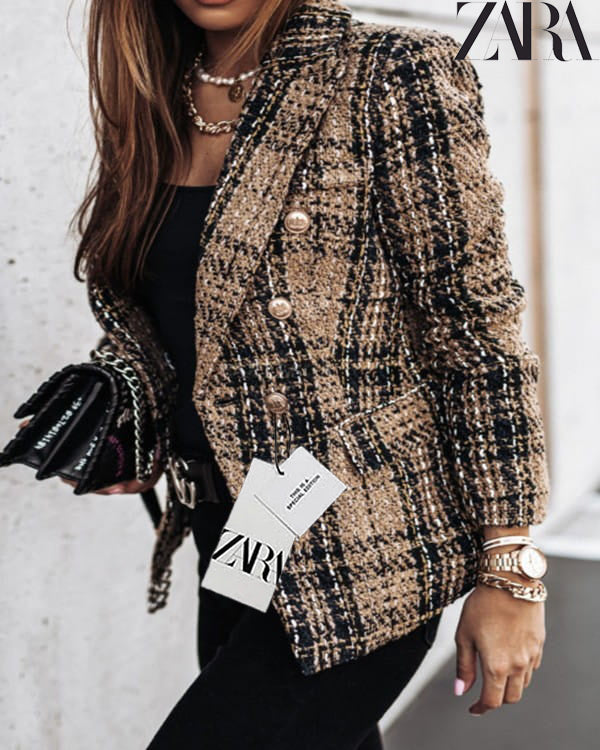 ZARA 2025 új dupla mellű öltöny kabát