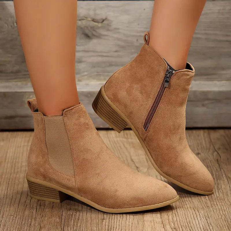 Női Chelsea csizma vastag sarokkal