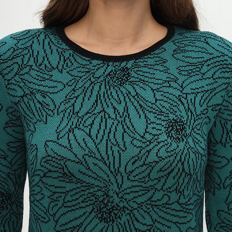 💃Új 2025-ös előrendelés✨Egyszerű hosszú ujjú, nyomtatott kerek nyakú ruha