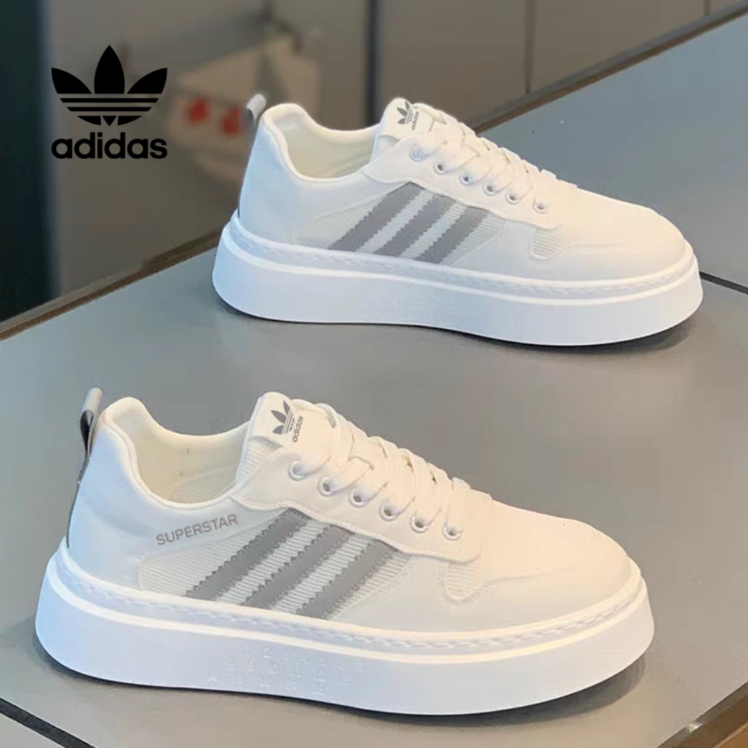 2025-ös Adidas Superstar fehér sportcipő vastag talppal - Stílusos és kényelmes