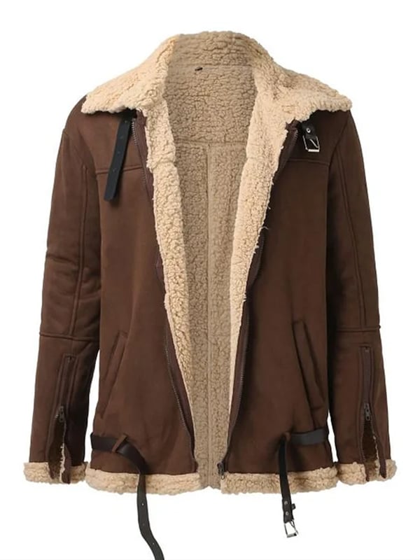 Férfi Vintage Western Plus bársony flanel hajtókakabát