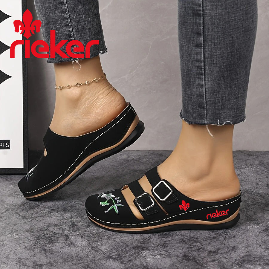 RIEKER hímzett, lélegző ékszandál