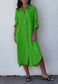 Lapel Egysoros bő ruha