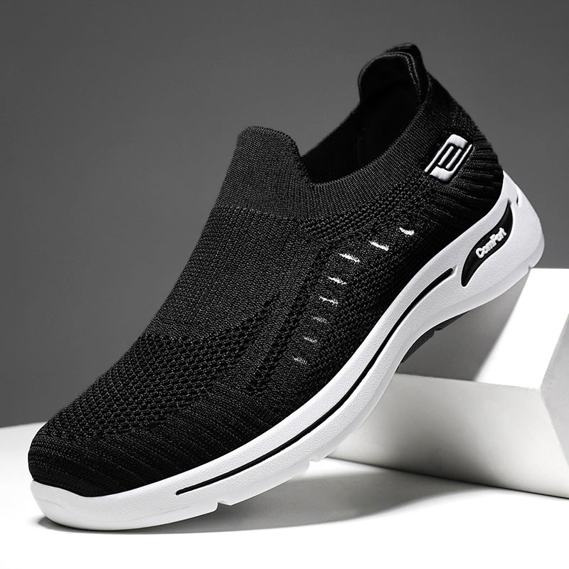 Nauji kvėpuojantys skraidantys austi laisvalaikio sportiniai batai vyrams ir moterims