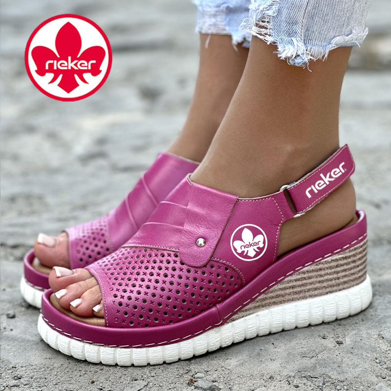 RIEKER® 2025 BŐR CIPŐ SZÉLES PÁNTTAL