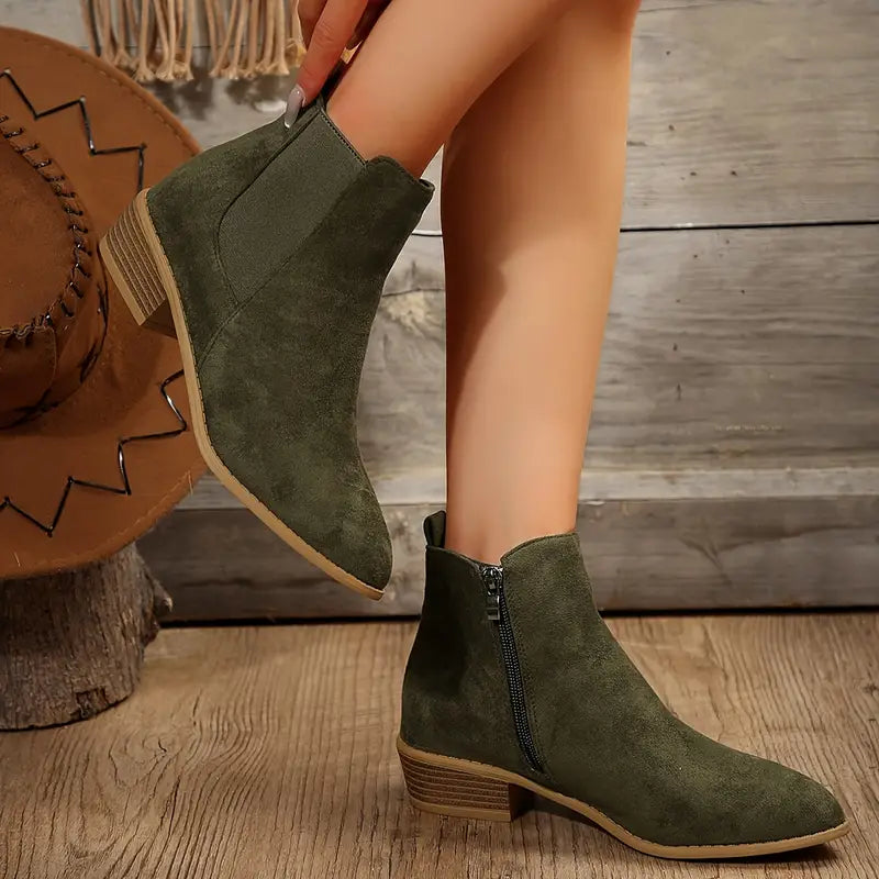 Női Chelsea csizma vastag sarokkal