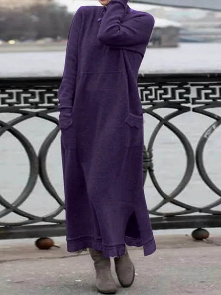 ELEGÁNS HOSSZÚ TÉLI RUHA NŐI