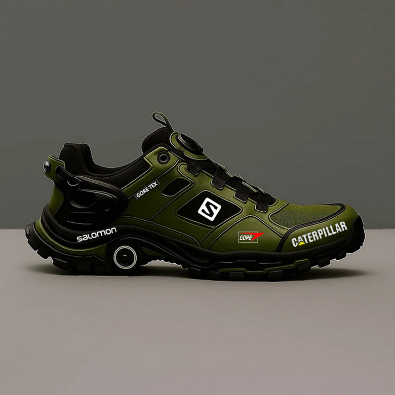 A Salomon® és a CAT vízálló és lélegző túracipőket fejleszt férfiak számára, amelyek ideálisak szabadtéri tevékenységekhez és munkához.